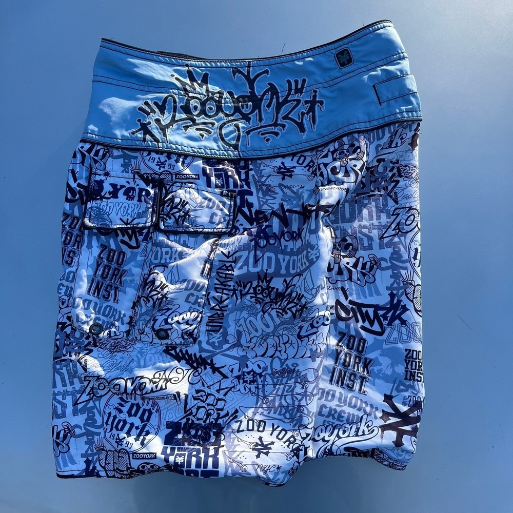 Y2K Zoo York Boardshorts abstract aop core 2000s